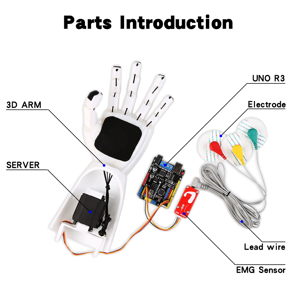 EMG Sensor Robotic Arm Electri - огляд і ціна Robot Arm Kit