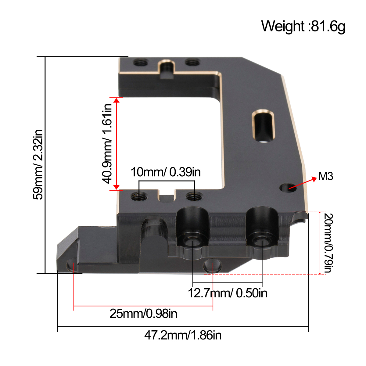 Machined Brass Servo Mount Bra - огляд і ціна Servo Bracket