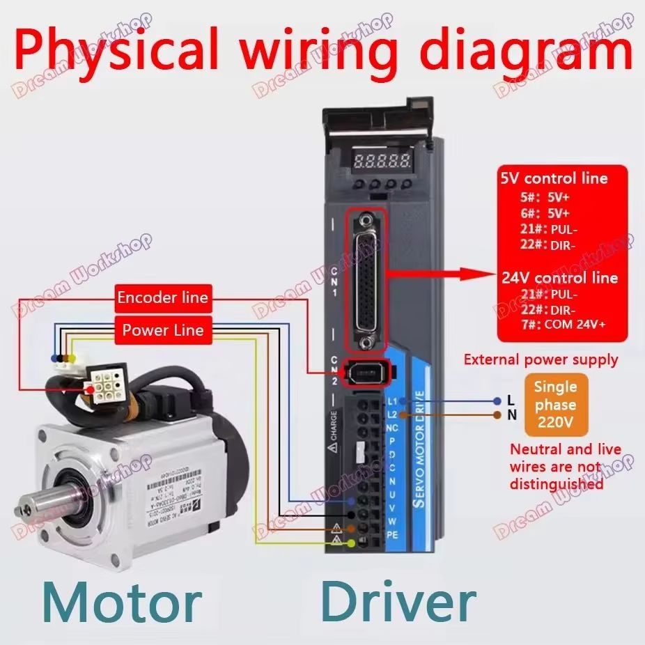 1.2KW/1.5KW/1.8KW 220V AC Serv - огляд і ціна Servo Kit
