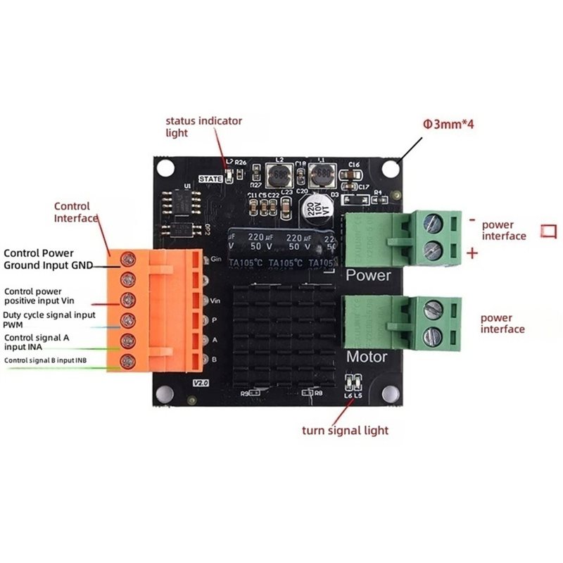 12/24V 16A DC Motor Driver Mod - огляд і ціна Motor Driver Module