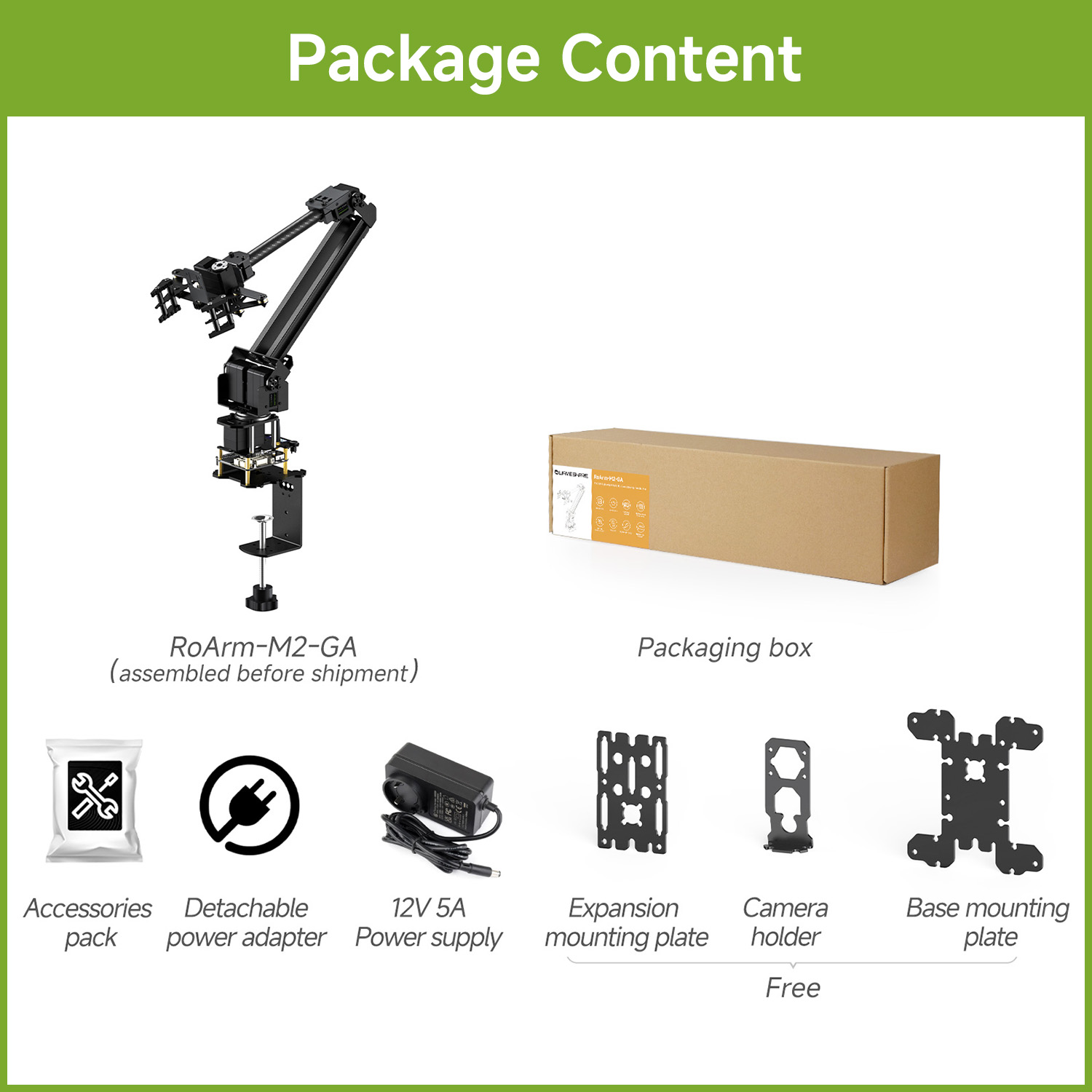 Waveshare 3+1 DOF High-torque  - огляд і ціна Servo Kit