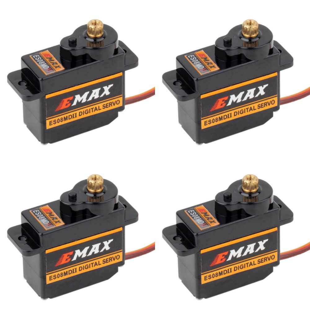 4pcs EMAX ES08MDII ES08MD II D - огляд і ціна Servo Sg90
