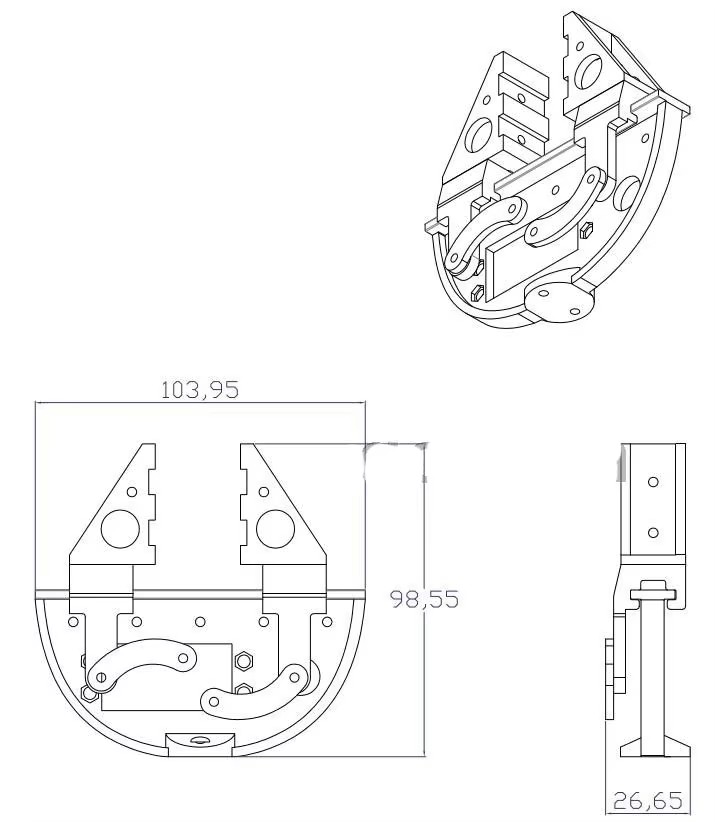 New Robot Clamp Gripper Servo  - огляд і ціна Robot Gripper Claw