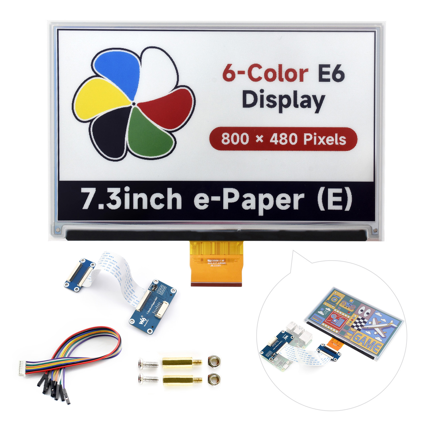 Waveshare 7.3inch 6-Color E-Pa - огляд і ціна Stm32 Robot