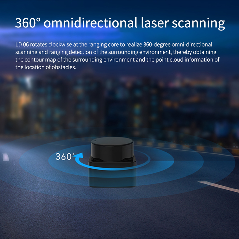 LD06 Lidar portable 360 degree - огляд і ціна Ros Robot